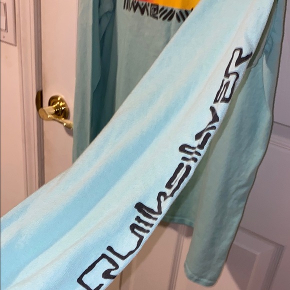 Quiksilver Ron Jon Surf Shop Collaboration Light Blue Long Sleeve Tee Size Large - Picture 9 of 9